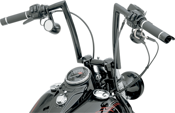 Todds Cycle 0601-2802 1-1/4in. Strip Handlebar - 12in. - Gloss Black - sxspowersports