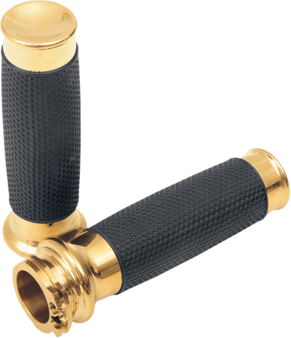 Todds Cycle MGK-2 Aluminum Grips - Moto with Knurl - Black Anodized - sxspowersports