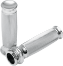 Todds Cycle VGK-1 Aluminum Grips - Vice with Knurl - Chrome - sxspowersports