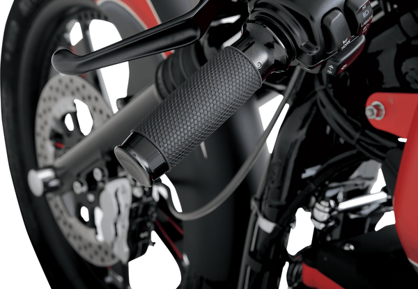 Todds Cycle VGR-2 Aluminum Grips - Vice with Rubber - Black Anodized - sxspowersports