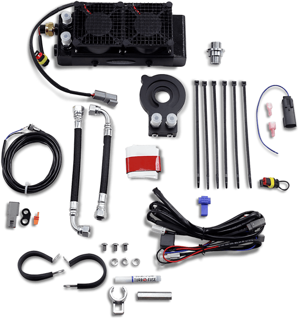 UltraCool SMT8-3 Lower Fairing Mount Oil Cooler Kits - Black - sxspowersports