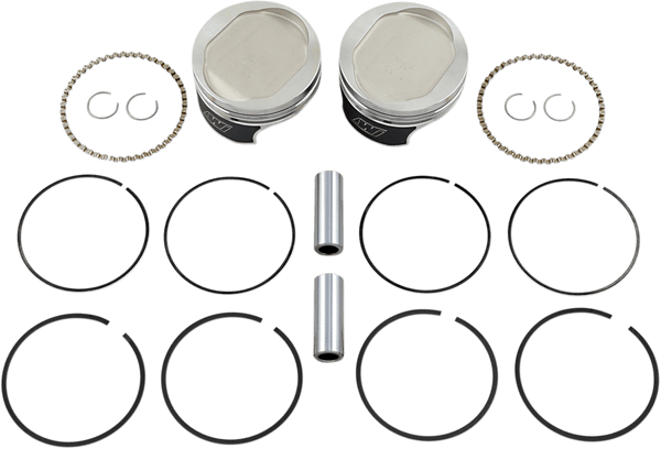 Wiseco K0212P2 Tracker Series Piston Kit (1200cc, Reverse Dome) - .020in. Oversized, 9.5:1 Compression - sxspowersports