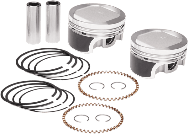 Wiseco K0213P1 Tracker Series Piston Kit (1200cc, Reverse Dome) - .010in. Oversized, 10:1 Compression - sxspowersports