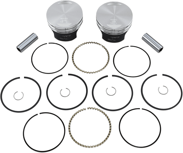 Wiseco K0215P2 Tracker Series Piston Kit (1030ci.) - .020in. Oversized, 8.5:1 Compression - sxspowersports