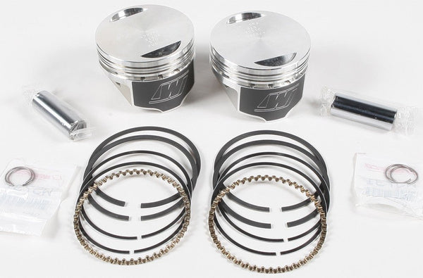 Wiseco K1640 K Piston Kit (80ci, Flat Top) - Standard Bore 3.498in., 8.5:1 Compression - sxspowersports