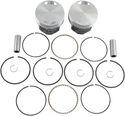 Wiseco K1643 K Piston Kit (80ci., Flat Top) - .030in. Oversize to 3.528in., 8.5:1 Compression - sxspowersports