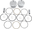 Wiseco K1660 K Piston Kit (73ci., Flat Top) - Standard Bore 3.498in., 9:1 Compression - sxspowersports