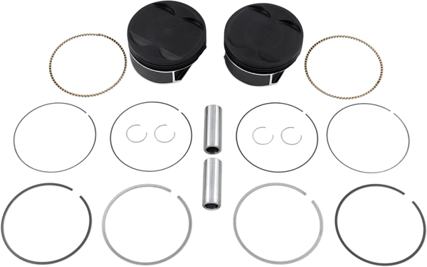 Wiseco K2787 K Black Edition Piston Kit (124in.,Dished -9cc) - 4.250in. Bore, 11:1 Compression - sxspowersports