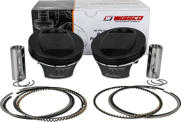 Wiseco K2793 K Black Edition Piston Kit (103ci., Positive +5cc ) - .125in. Oversize to 3.88in. Bore, 10.5:1 Comp - sxspowersports