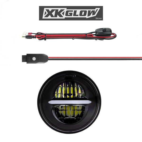 XK GLOW XK-5IN-KIT-B 5.75" XKChrome Headlight - sxspowersports