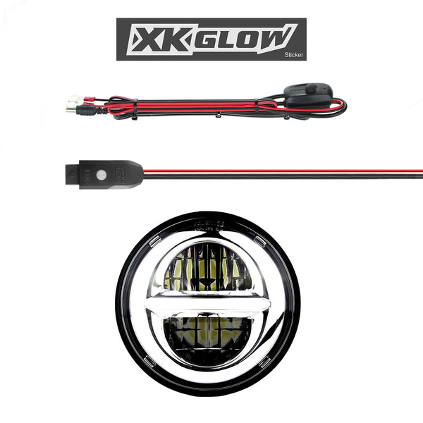 XK GLOW XK-5IN-KIT-W 5.75" XKChrome Headlight - sxspowersports