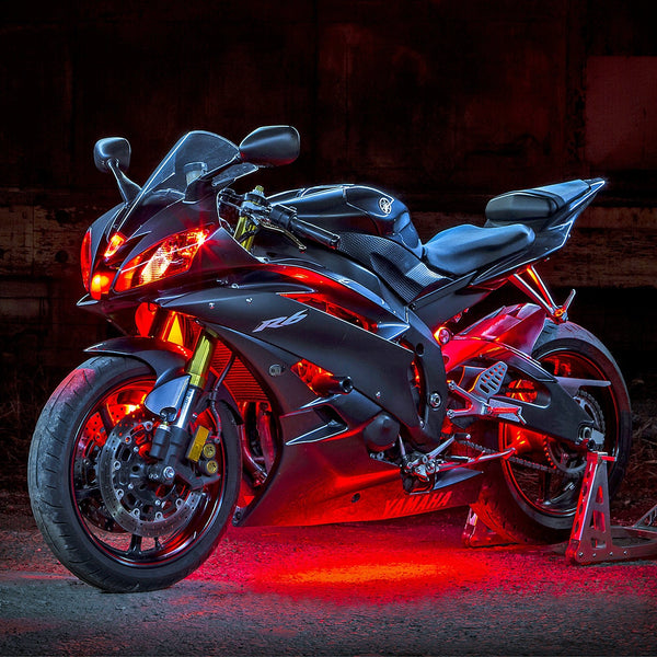 XK GLOW XK034001-R Single Color Motorcycle LED Accent Light Strip Kit - sxspowersports