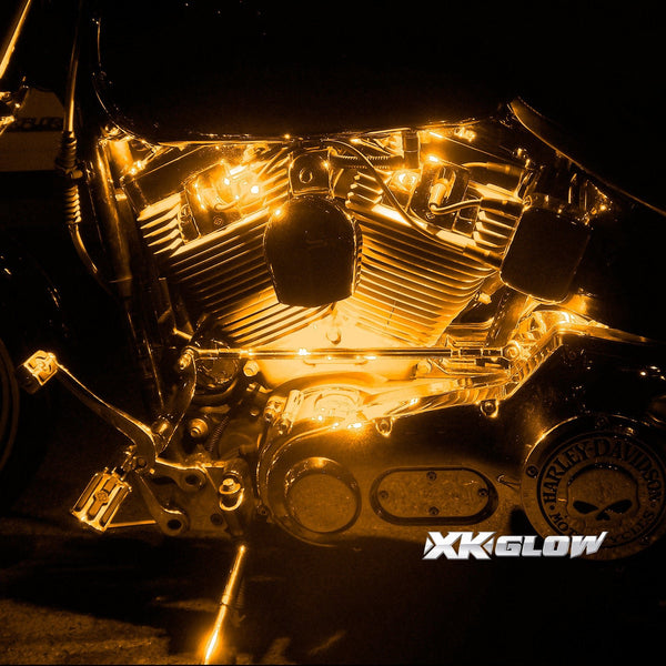 XK GLOW XK034015 Multi-color Motorcycle LED Accent Light Kit w/Remote Key Fob - sxspowersports