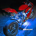 XK GLOW XK034015 Multi-color Motorcycle LED Accent Light Kit w/Remote Key Fob - sxspowersports