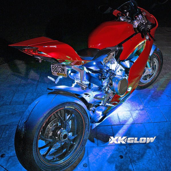 XK GLOW XK034015 Multi-color Motorcycle LED Accent Light Kit w/Remote Key Fob - sxspowersports