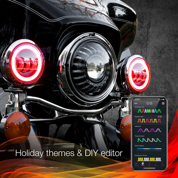 XK GLOW XK042011-W 4.5" XK Chrome Driving Lights - sxspowersports