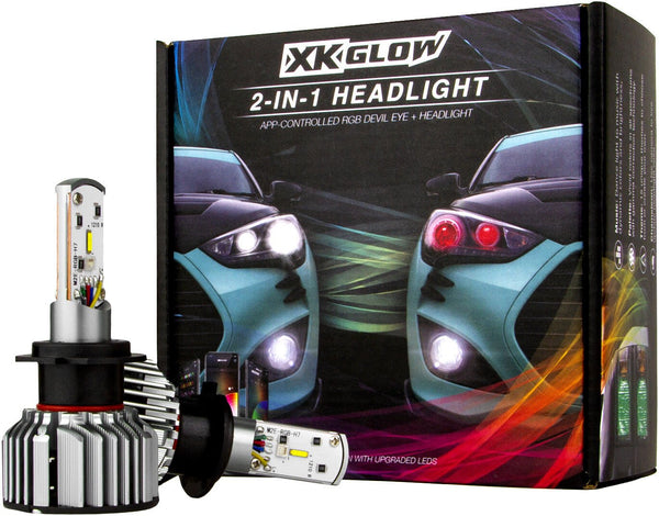 XK GLOW XK045004-H4-M H4 LED RGB Bulb Kit - sxspowersports