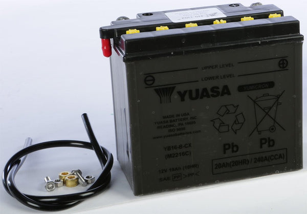 Yuasa YUAM2216C Yumicron CX Battery - YB16-B-CX - sxspowersports