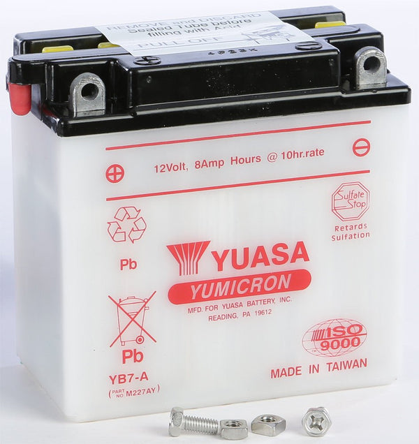 Yuasa YUAM227AY Yumicron Battery - YB7-A - sxspowersports