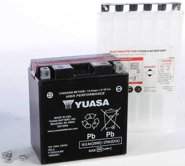 YUASA YUAM6220C AGM Maintenance Free Battery - sxspowersports